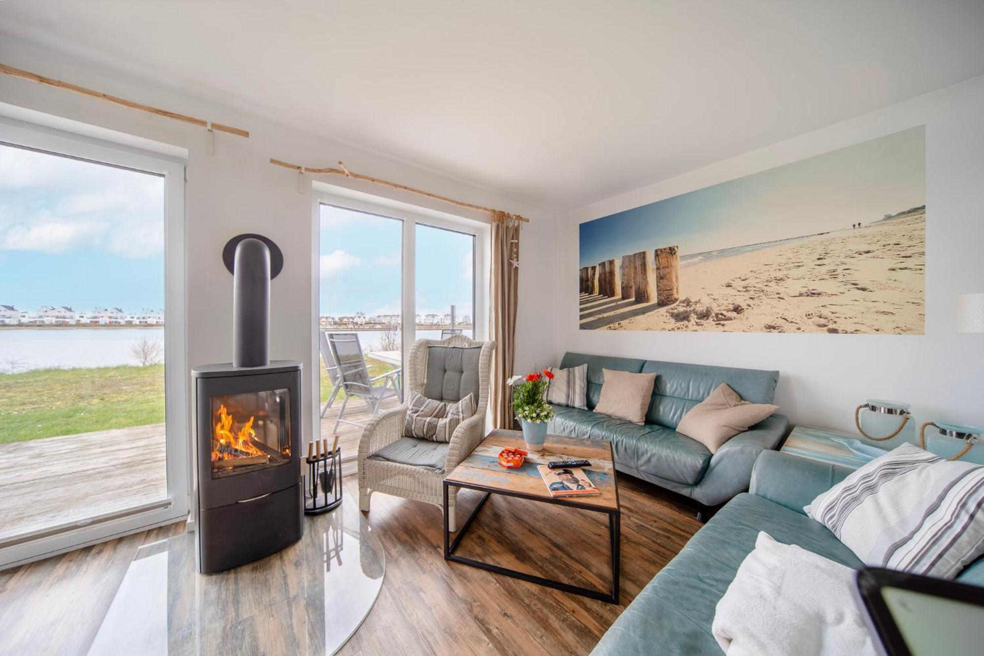 Ferienhaus Lieblingsplatz By Seeblick Ferien Oro, Direkte Wasserlage,Sauna,Kamin Olpenitz Eksteriør bilde